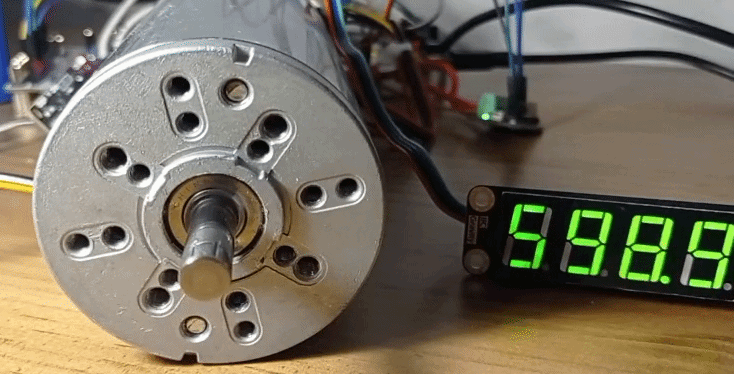 Motor running at 600 RPM