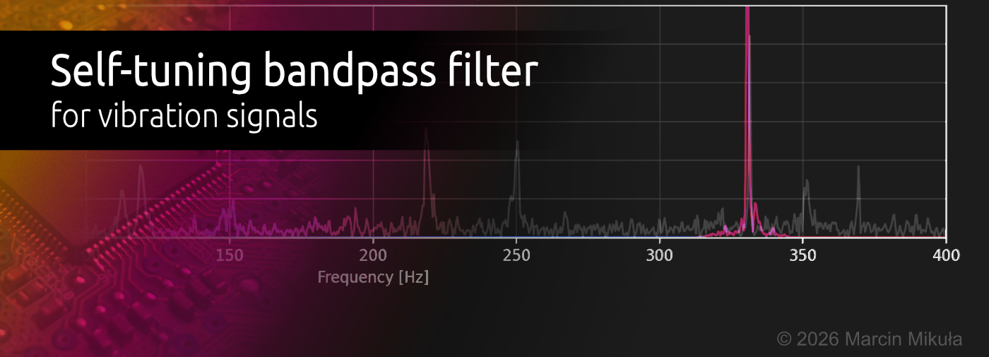 Self-tuning bandpass filter for vibration signals