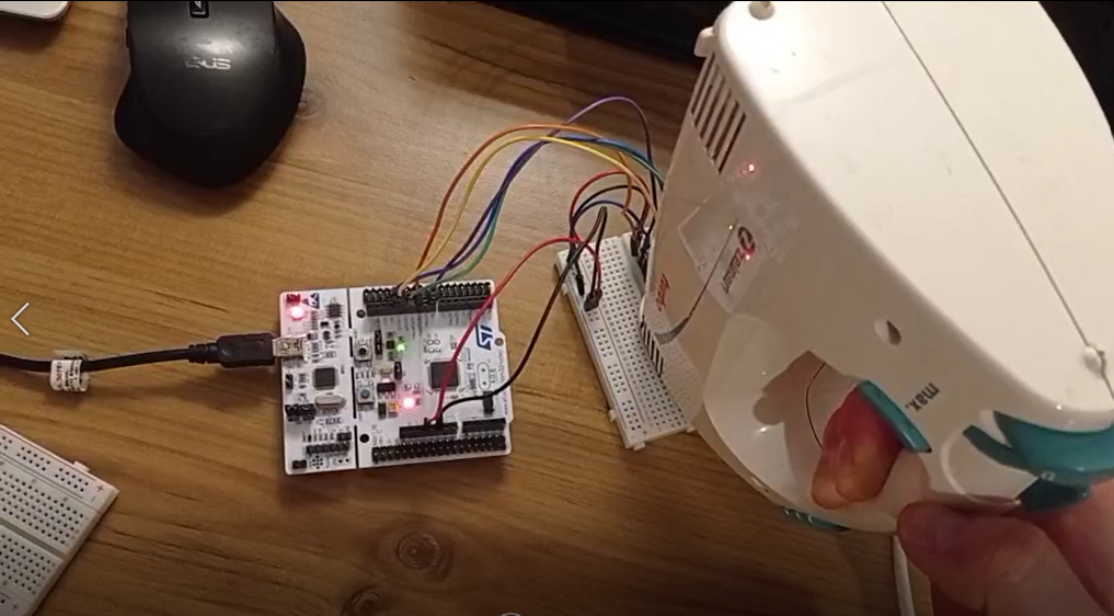 Kitchen mixer and STM32 Nucleo board lab setup
